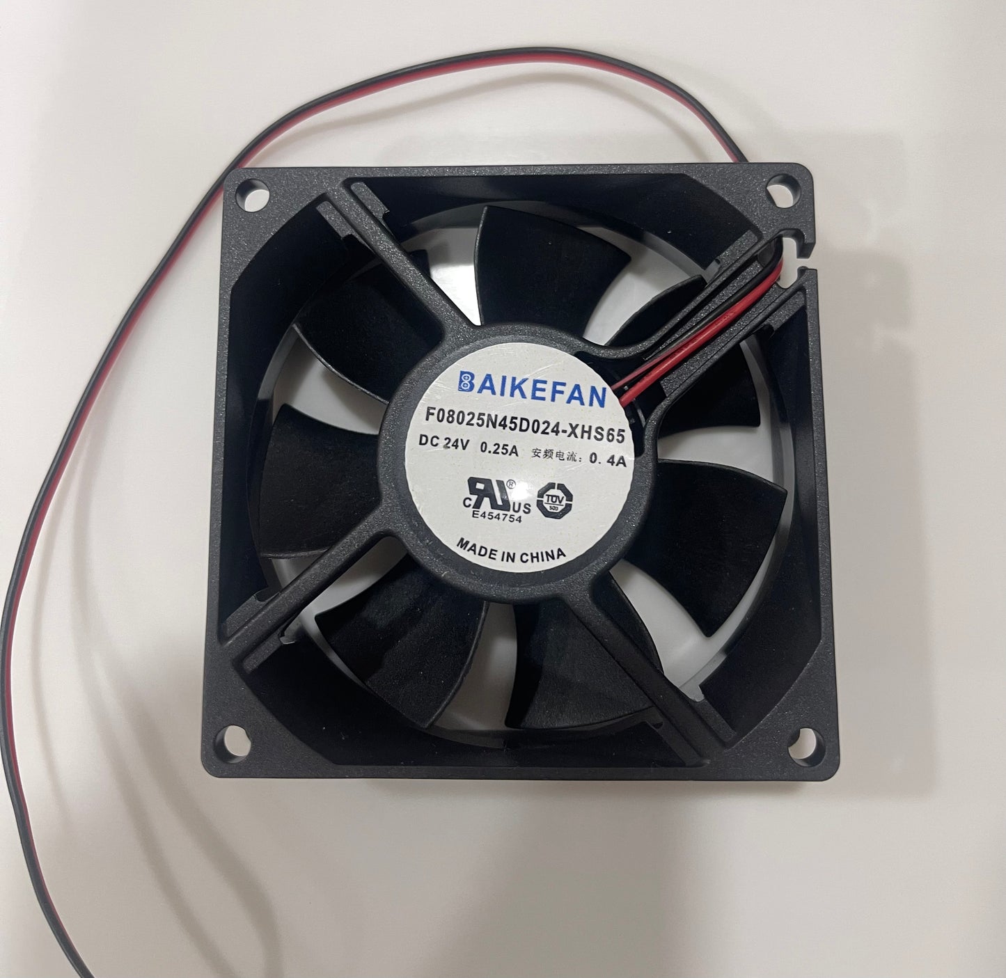 Cooling fan, Part Number : F08025N45D024-XHS65, 24 V